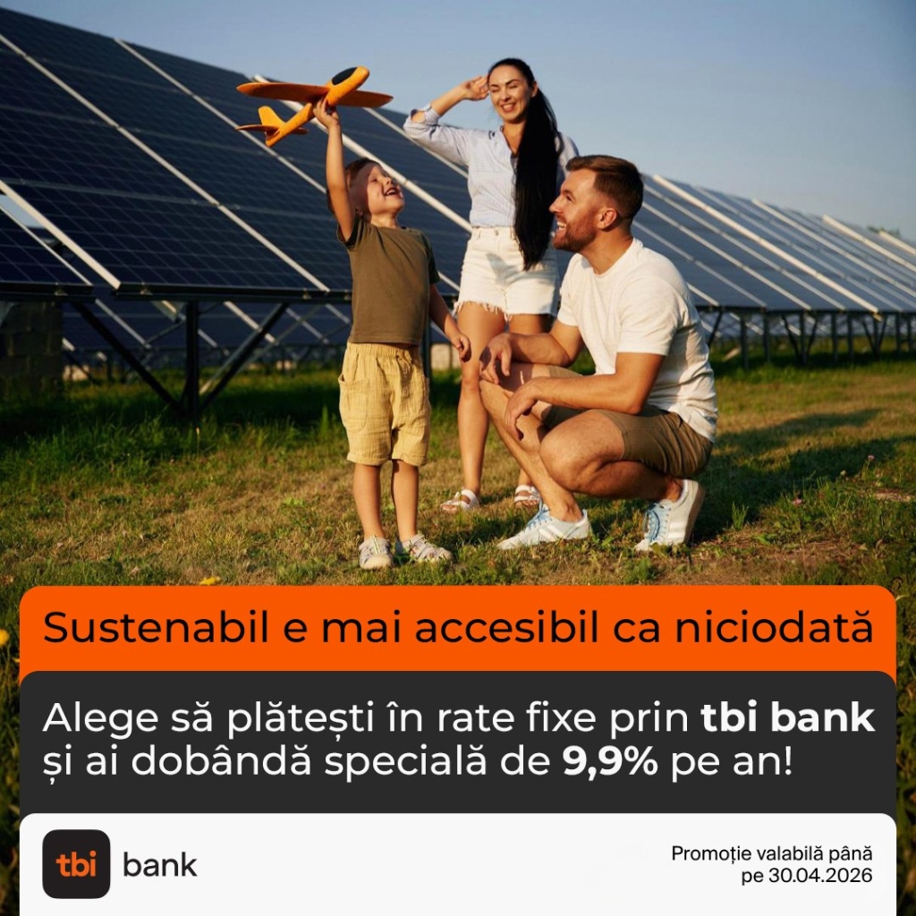 Finantare TBI Bank – rate fixe, dobanda 9.9% pe an