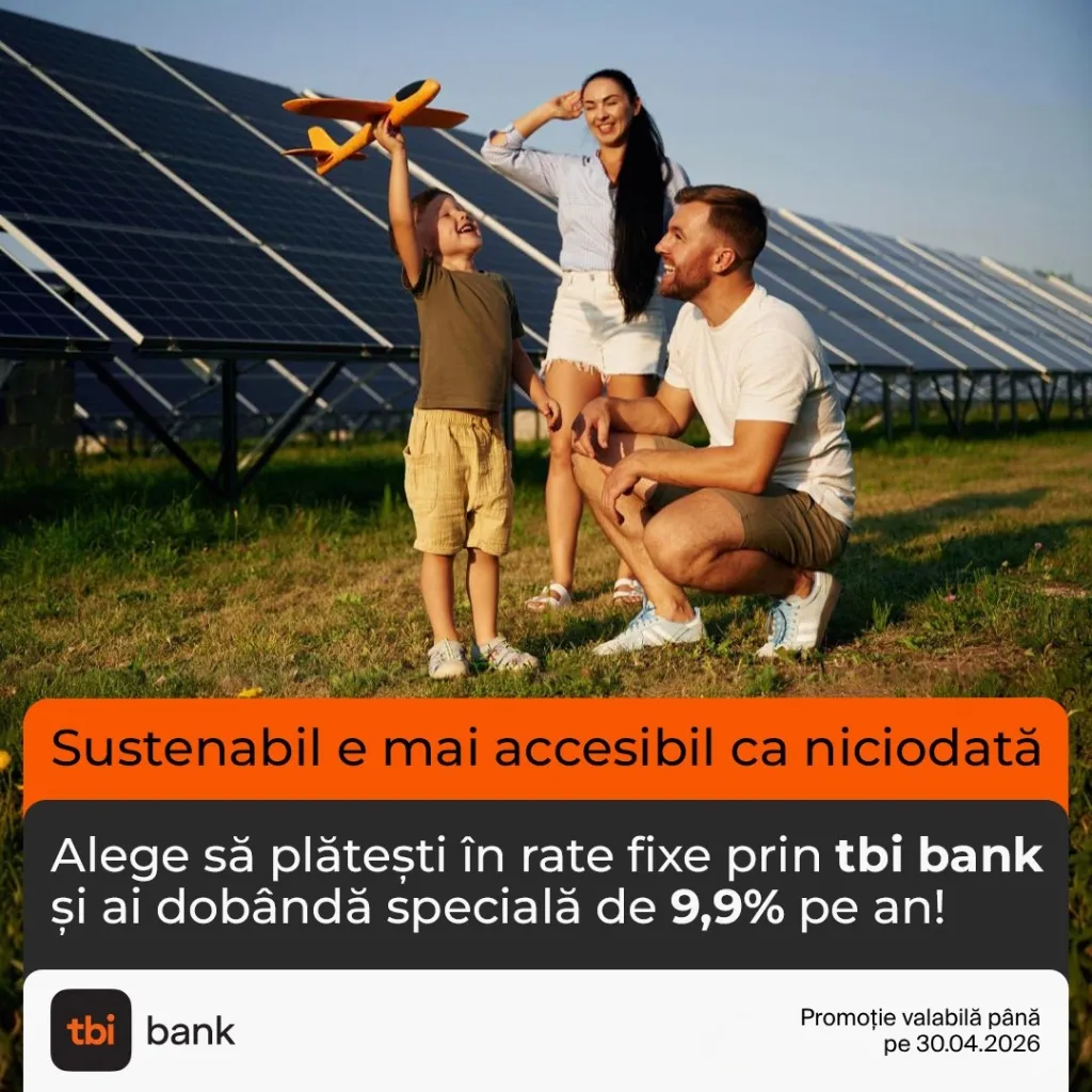 Finantare TBI Bank – rate fixe, dobanda 9.9% pe an